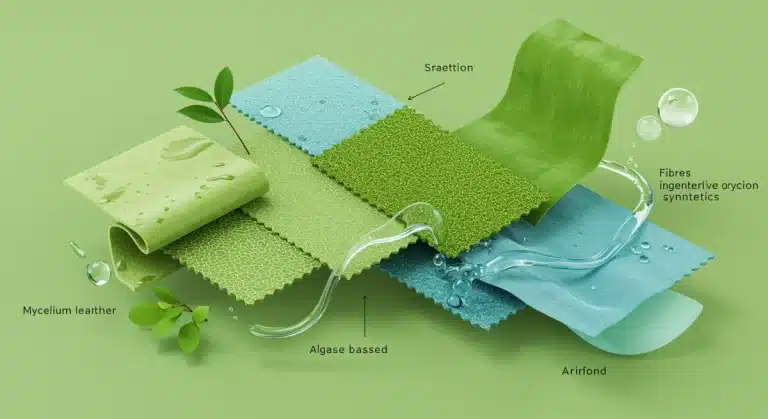 Eco-friendly fabric innovations for 2026, a visual representation of sustainable textile future.