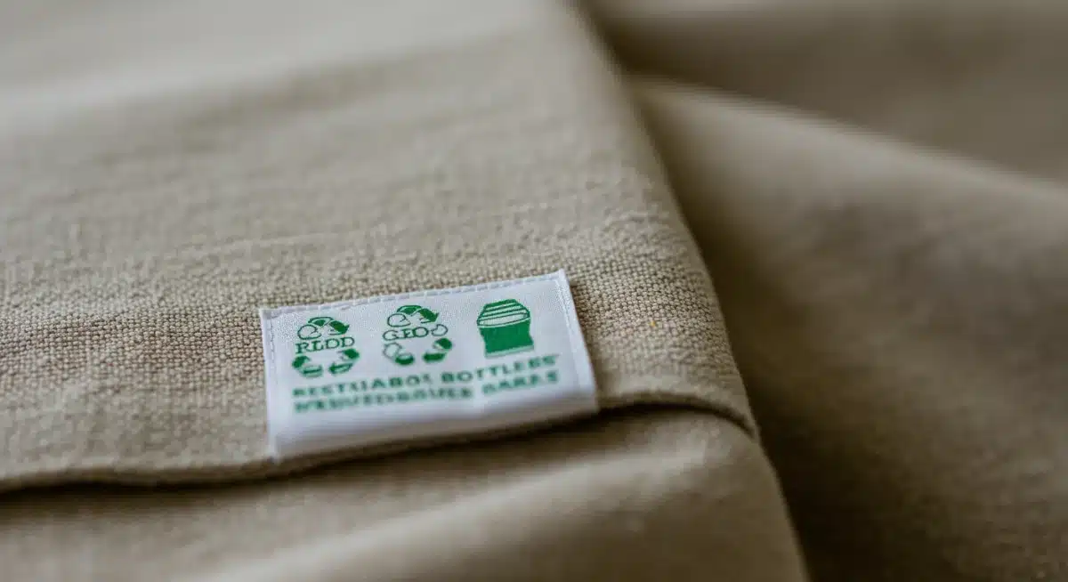 Recycled plastic bottle fabric, a key eco-friendly textile innovation.