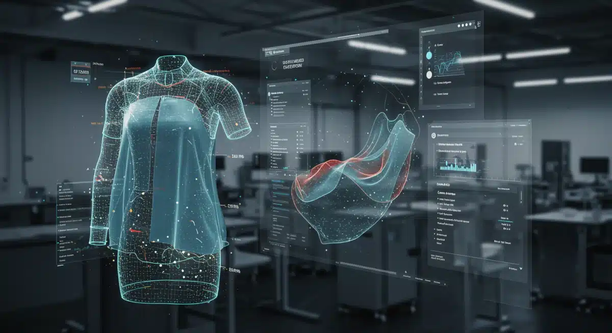 Digital twin simulation of a garment in virtual reality