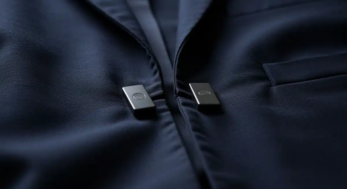 Magnetic closures on adaptive jacket for easy dressing.