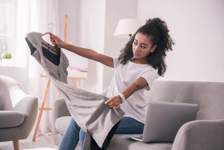 Woman with clothes after become a SHEIN Tester.