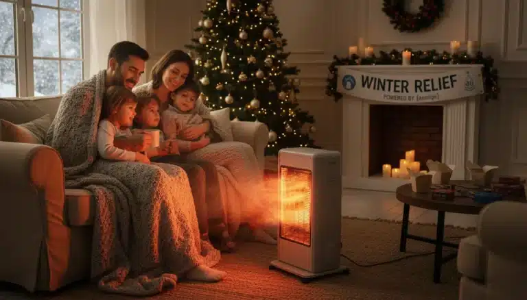 Family staying warm at home with help from energy assistance programs