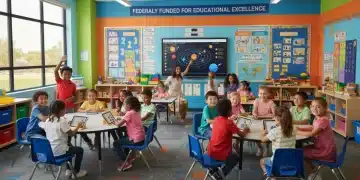 Maximizing Your Education Benefits: 2026 Federal Grants & Scholarships Diverse students in a modern classroom benefiting from Federal Education Grants 2026