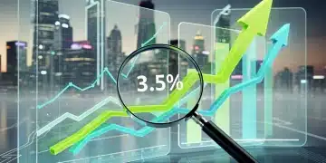 Financial charts showing a 3.5% inflation rate forecast for 2026, impacting purchasing power and investment strategies.