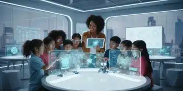 Elementary students learning STEM with AI integration by 2026