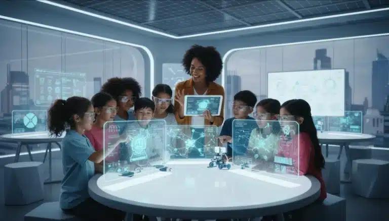 Elementary students learning STEM with AI integration by 2026