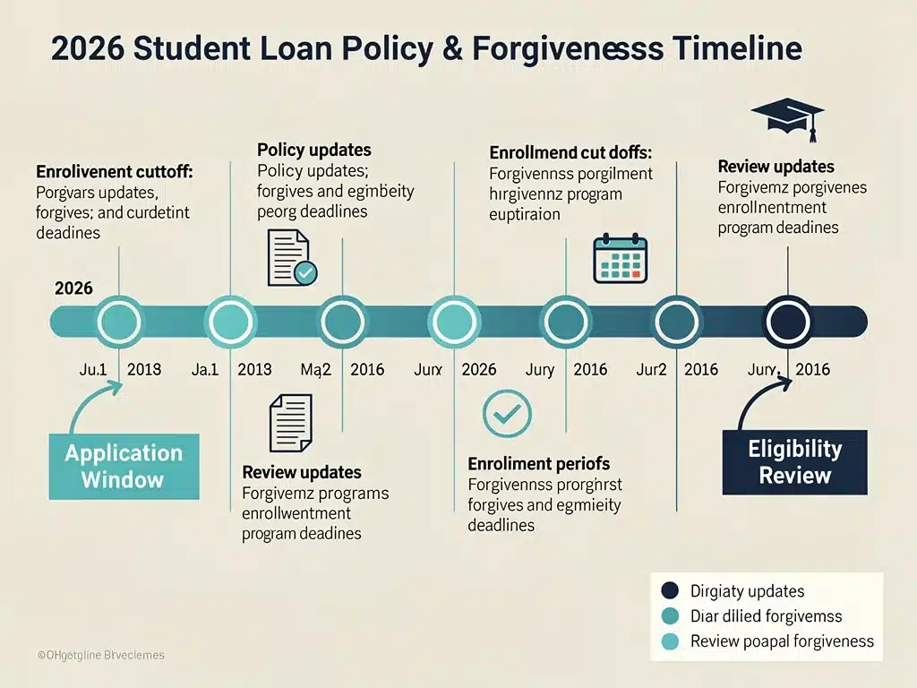 Timeline of student loan forgiveness policy changes 2026