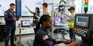 Vocational Training in 2026: US Programs Adapting to Industry Demands Students learning modern vocational skills in a US training program.