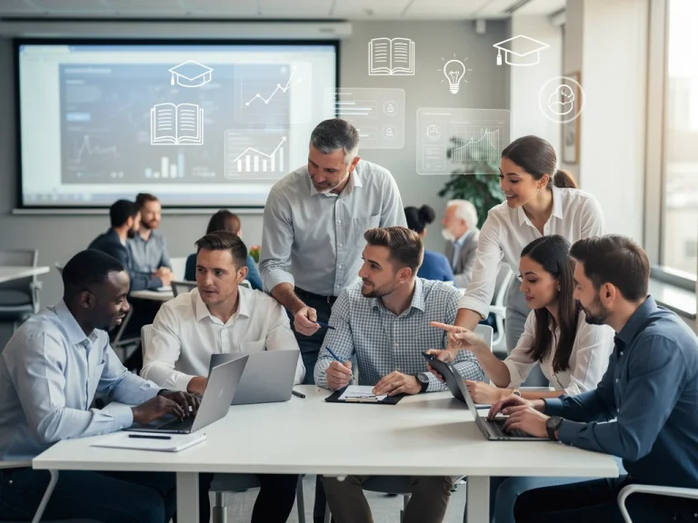US workers upskilling with micro-credentials for future job market readiness.