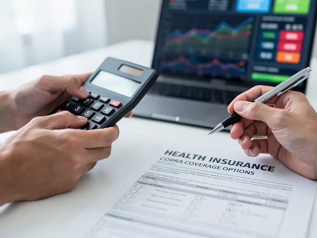 Calculating COBRA costs with documents and calculator