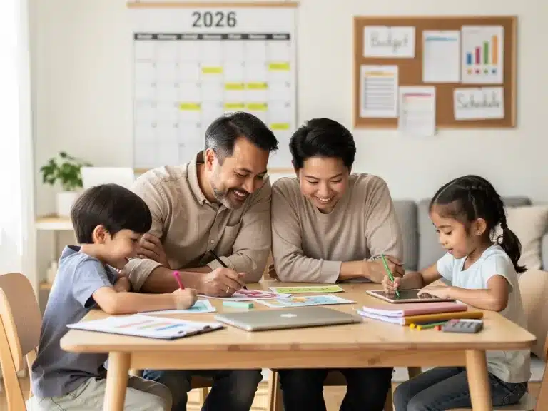 Family benefiting from dependent care, illustrating new tax credits and employer-sponsored programs in 2026.