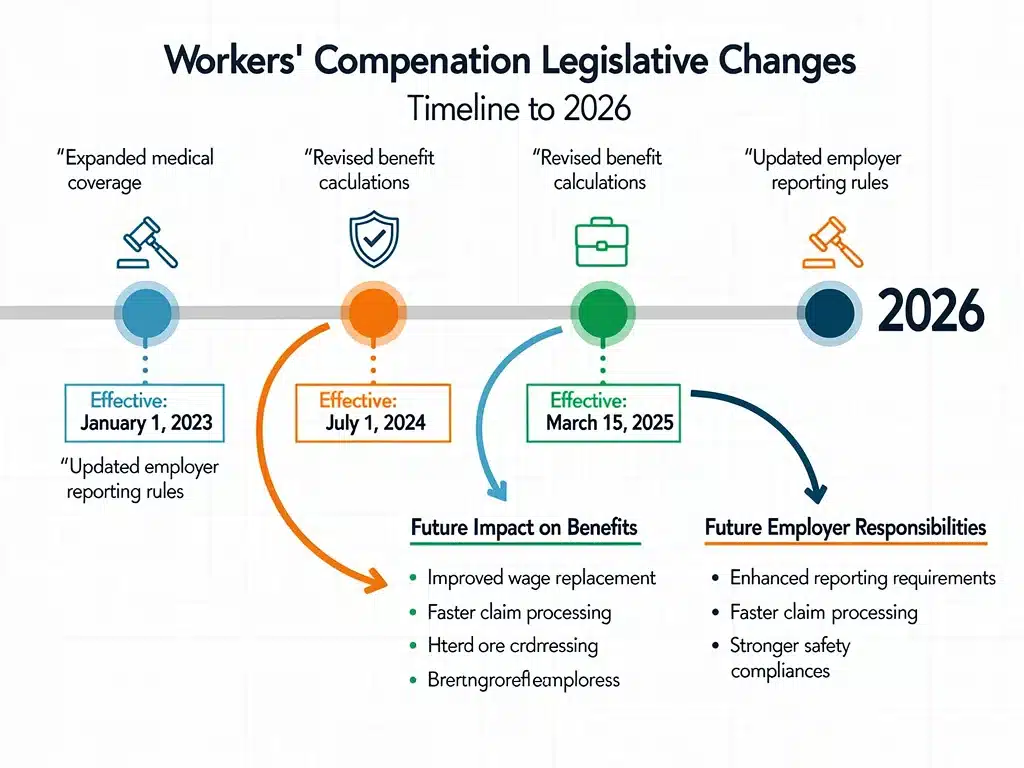 Timeline of workers' compensation legislative changes 2026