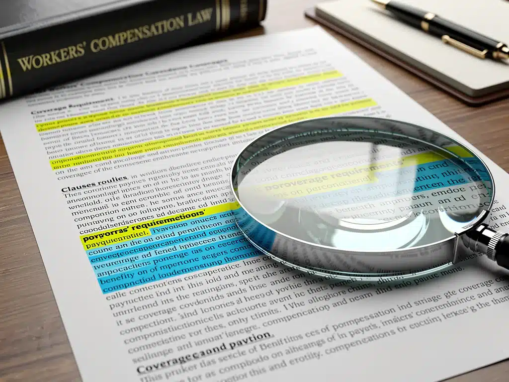 Analyzing workers' compensation payout and coverage documents