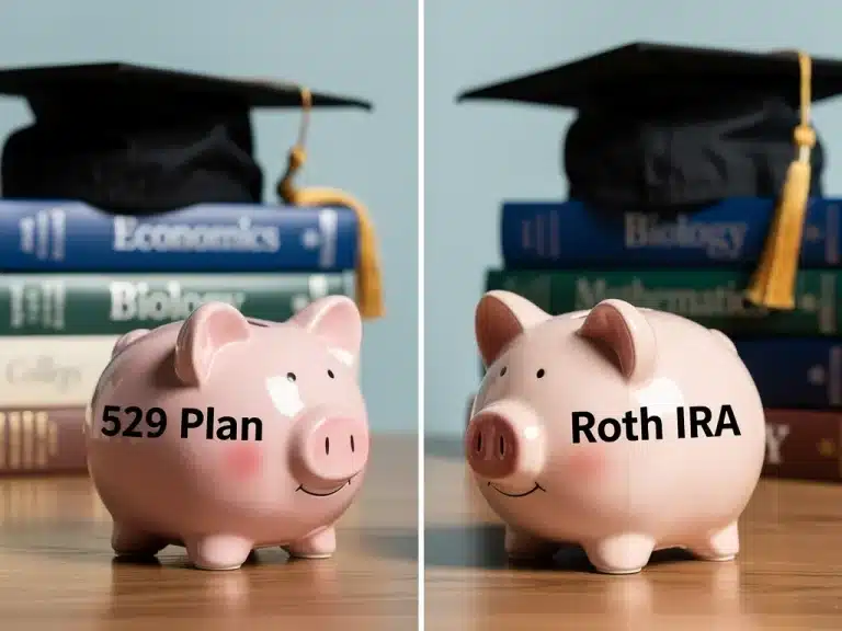 Comparison of 529 plans and Roth IRAs for college savings in 2026