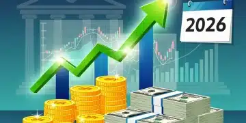 Financial growth chart with coins and dollar bills representing high-yield savings accounts in 2026