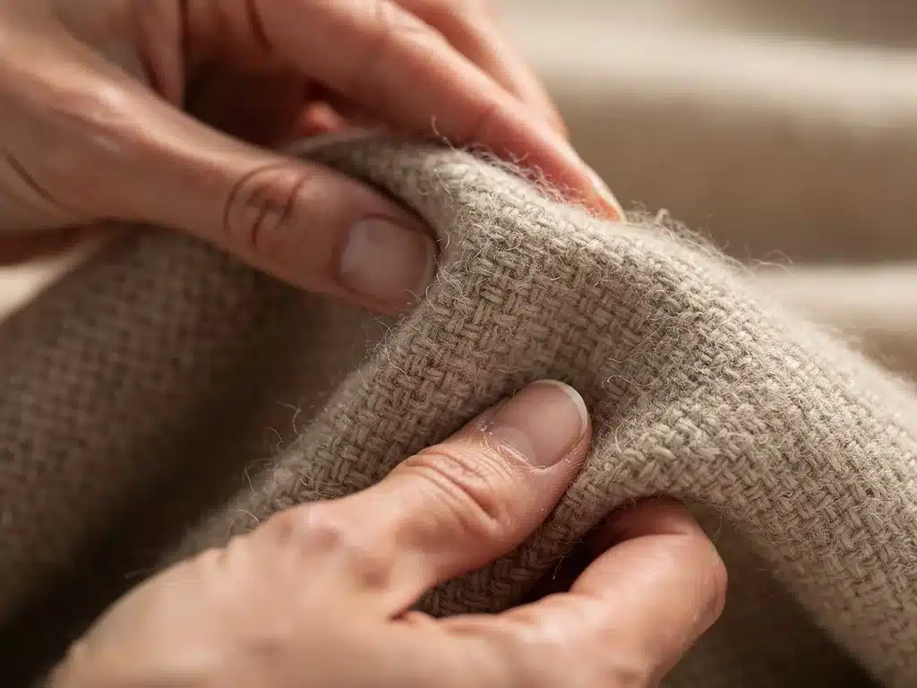 Close-up of durable, high-quality fabric for sustainable clothing
